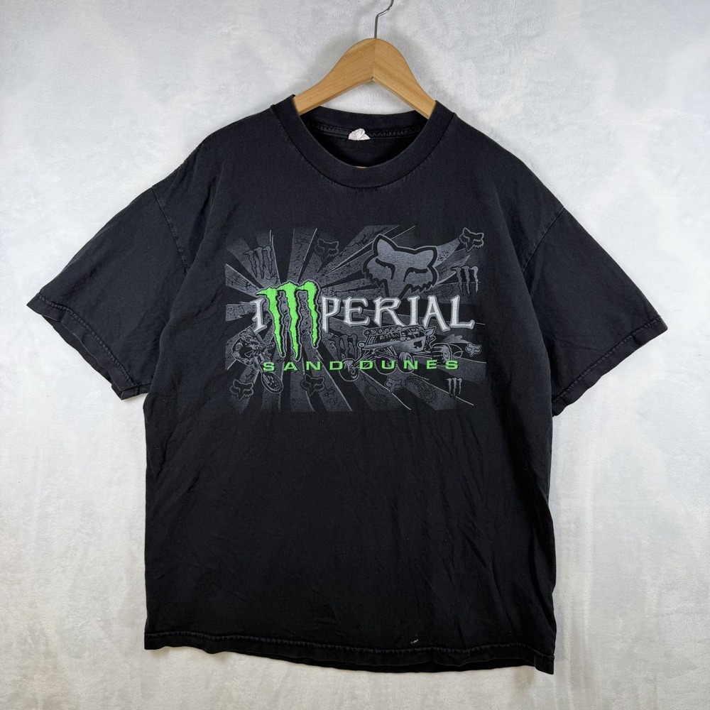 Y2K Monster Energy Ride SoCal Motorcycle Racing Men's Black T-Shirt Size XL